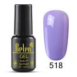 Belen Pureple Red Pure Glitter Color UV Gel Polish 8ml Lacquer Semi Vernis Permanant Long Lasting Varnish Manicure Base Top