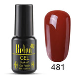 Belen Pureple Red Pure Glitter Color UV Gel Polish 8ml Lacquer Semi Vernis Permanant Long Lasting Varnish Manicure Base Top