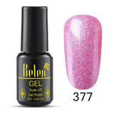 Belen Pureple Red Pure Glitter Color UV Gel Polish 8ml Lacquer Semi Vernis Permanant Long Lasting Varnish Manicure Base Top