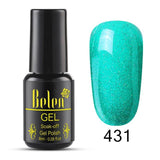 Belen Pureple Red Pure Glitter Color UV Gel Polish 8ml Lacquer Semi Vernis Permanant Long Lasting Varnish Manicure Base Top