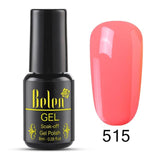 Belen Pureple Red Pure Glitter Color UV Gel Polish 8ml Lacquer Semi Vernis Permanant Long Lasting Varnish Manicure Base Top