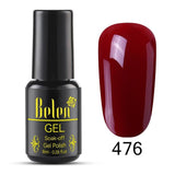 Belen Pureple Red Pure Glitter Color UV Gel Polish 8ml Lacquer Semi Vernis Permanant Long Lasting Varnish Manicure Base Top