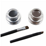 Best 2 in 1 Brown + Black Gel Eyeliner Make Up Water-proof And Smudge-proof Cosmetics Set Eye Liner Kit in Eye Liner Makeup