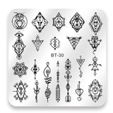 Biutee 6*6cm Square Nail Stamping Plates Lace Flower Animal Pattern Nail Art Stamp Stamping Template Image Plate Stencils