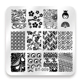 Biutee 6*6cm Square Nail Stamping Plates Lace Flower Animal Pattern Nail Art Stamp Stamping Template Image Plate Stencils