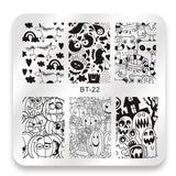 Biutee 6*6cm Square Nail Stamping Plates Lace Flower Animal Pattern Nail Art Stamp Stamping Template Image Plate Stencils