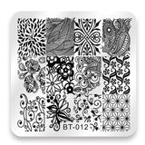 Biutee 6*6cm Square Nail Stamping Plates Lace Flower Animal Pattern Nail Art Stamp Stamping Template Image Plate Stencils