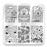 Biutee 6*6cm Square Nail Stamping Plates Lace Flower Animal Pattern Nail Art Stamp Stamping Template Image Plate Stencils