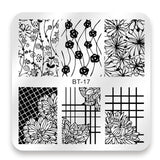 Biutee 6*6cm Square Nail Stamping Plates Lace Flower Animal Pattern Nail Art Stamp Stamping Template Image Plate Stencils