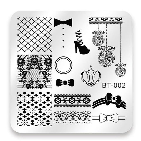 Biutee 6*6cm Square Nail Stamping Plates Lace Flower Animal Pattern Nail Art Stamp Stamping Template Image Plate Stencils