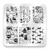 Biutee 6*6cm Square Nail Stamping Plates Lace Flower Animal Pattern Nail Art Stamp Stamping Template Image Plate Stencils