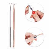 Biutee Rose Gold Silver Stainless Steel Triangle Stick Rod UV Gel Polish Remover Wet Paper Nail Care Nail Art Tool