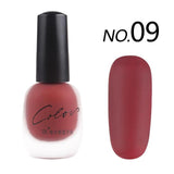 Bk new 20 colors Satin Frosted bottle long lasting nail art varnish dull nail Enamel manicure design quick dry matte nail polish