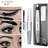 Black Alobon 4d Fiber ink Mascara Lashes Mascara Extensions Rimel Thick Curling Eyelashes Eye Waterproof Mascara Eyelash Serum