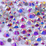 Black Holographic Nail Crystal Rhinestone Multi-size Flat Bottom Glass Gems Accessories DIY Manicure Nail Art 3D Decoration