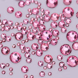 Black Holographic Nail Crystal Rhinestone Multi-size Flat Bottom Glass Gems Accessories DIY Manicure Nail Art 3D Decoration