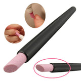 Black Quartz Scrubs Stone Cuticle Stick Pen Cuticle Nail Art Pusher Spoon Cut Nail Pusher Manicure Care Tools