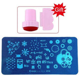 Blueness Pink Nail Art Stamping Scraper Set DIY Nail Art Decorations Polish Stamp Stamper Template Plastic Nail Art Tools JH022