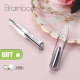 Brainbow 1pc LED Tweezer+3 Batteries Eyelash Eyebrow Eyes Hair Remover Tools Stainless Steel Eyebrow Tweezers Pinzette Beauty