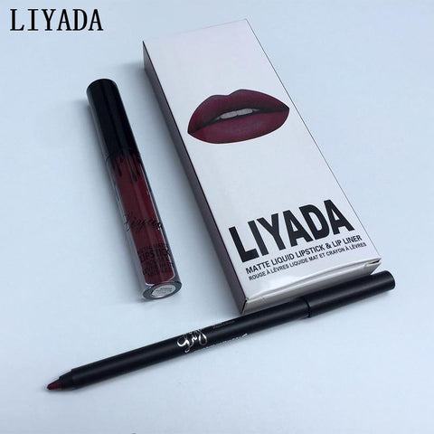 Brand BUD K liquid matte lipstick lips pencil makeup lasting waterproof Mate lip gloss rouge a levre cosmetics lip kit batom