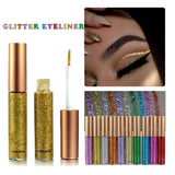 Brand New 10 Colors White Gold Glitter Eyeliner Eyeshadow For Easy to Wear Waterproof Liquid Eyeliner Beauty Eye Liner Makeup