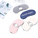 Breathable Cotton Linen Home Eyeshade Unisex Cold Hot Protecting Eyese Cover YZ-5394 Cartoon Print Sleep Face Eye Mask