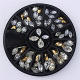 Chameleon Stone 3D Nail Art Decorations in Wheel Irregular Beads Nail Rhinestone Mixed Color Beads Flat Bottom Nail Studs