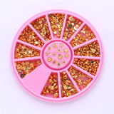 Chameleon Stone 3D Nail Art Decorations in Wheel Irregular Beads Nail Rhinestone Mixed Color Beads Flat Bottom Nail Studs