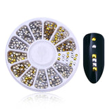 Chameleon Stone 3D Nail Art Decorations in Wheel Irregular Beads Nail Rhinestone Mixed Color Beads Flat Bottom Nail Studs