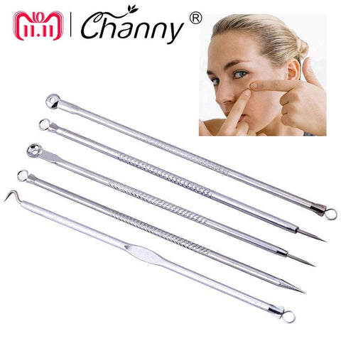 Channy Blackhead Remover Acne Removal Needles Spot Comedone Extractor Cleanser Face Clean Care Pimple Remover Tool