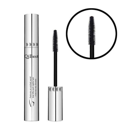 Channy Bushy Mascara Waterproof Non-Smudge Silicone Brush 3d Colossal Black Mascara Fibre Eye Makeup Silver Tube no package