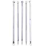 Channy Comedone 5pcs Acne Belmish Extractor Vacuum Blackhead Remover Acne Blackhead Extractor Face Tool Spoon