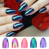 Chrome Nails STILETTO Fake Nail Tips 12pcs/Box Metallic False Nail Art Manicure Press on Nails Mirror Look