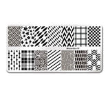 Classic Line Zebra Strips Patterns Nail Art Stamp Template Image Plate 12*6cm Wood Grain Style Stamping Plate Mezerdoo B19