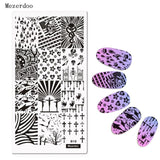 Classic Line Zebra Strips Patterns Nail Art Stamp Template Image Plate 12*6cm Wood Grain Style Stamping Plate Mezerdoo B19