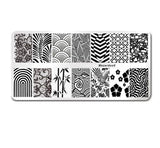 Classic Line Zebra Strips Patterns Nail Art Stamp Template Image Plate 12*6cm Wood Grain Style Stamping Plate Mezerdoo B19