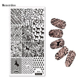 Classic Line Zebra Strips Patterns Nail Art Stamp Template Image Plate 12*6cm Wood Grain Style Stamping Plate Mezerdoo B19