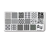 Classic Line Zebra Strips Patterns Nail Art Stamp Template Image Plate 12*6cm Wood Grain Style Stamping Plate Mezerdoo B19