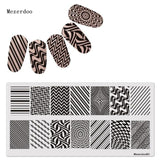 Classic Line Zebra Strips Patterns Nail Art Stamp Template Image Plate 12*6cm Wood Grain Style Stamping Plate Mezerdoo B19