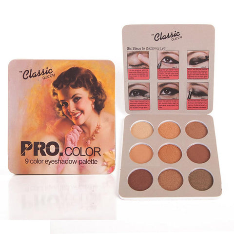 Classic  long-lasting eye palette fashion shiny eye shadow disc 9 colors