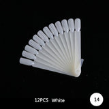 Clear False Nails Fan Style Practice Display Natural Black Transparent Sticks Polish Display Acrylic Tips for Gel Tools TR386