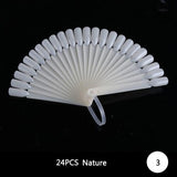 Clear False Nails Fan Style Practice Display Natural Black Transparent Sticks Polish Display Acrylic Tips for Gel Tools TR386