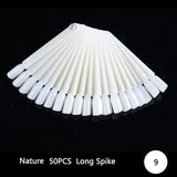 Clear False Nails Fan Style Practice Display Natural Black Transparent Sticks Polish Display Acrylic Tips for Gel Tools TR386