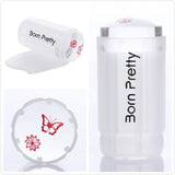 Clear Jelly Nail Stamper with Cap Nail Art Clear Silicone Marshmallow Stamper Set Manicure Nail Art Stamping Kit