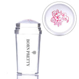 Clear Jelly Nail Stamper with Cap Nail Art Clear Silicone Marshmallow Stamper Set Manicure Nail Art Stamping Kit