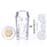 Clear Jelly Nail Stamper with Cap Nail Art Clear Silicone Marshmallow Stamper Set Manicure Nail Art Stamping Kit