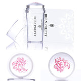 Clear Jelly Nail Stamper with Cap Nail Art Clear Silicone Marshmallow Stamper Set Manicure Nail Art Stamping Kit