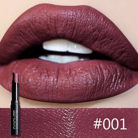Cocute 15 Colors Lip Stick Moisturizer Lipsticks Waterproof Long-lasting Easy to Wear Cosmetic Nude Makeup Lips