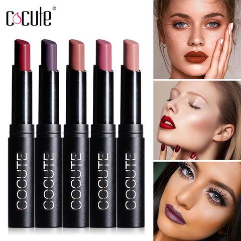 Cocute 15 Colors Lip Stick Moisturizer Lipsticks Waterproof Long-lasting Easy to Wear Cosmetic Nude Makeup Lips