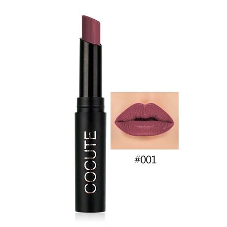 Cocute Long-lasting Matte Lipstick Moisturizer Lips Makeup Cosmetics Waterproof 15 Color Easy to Wear Nude Sexy Lip Stick 2.5g